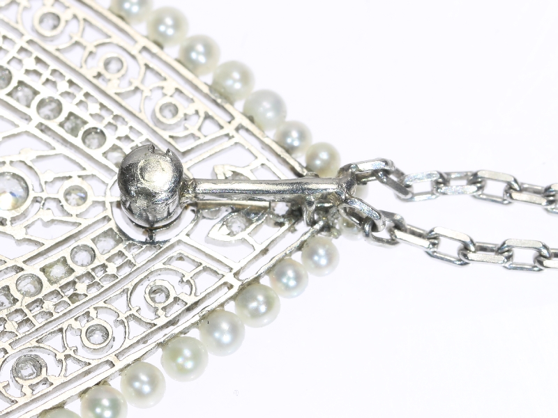 Edwardian natural pearls Princess necklace possibly made by Soler Cabot (image 21 of 24)